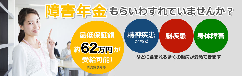 障害年金もらいわすれていませんか？